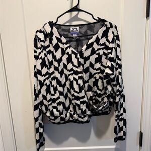 Future Collective Black and White Patterned Sweater (1X) & Matching Skirt (XL)